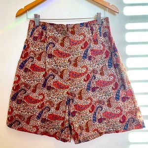 Vintage High Waist Boho Shorts